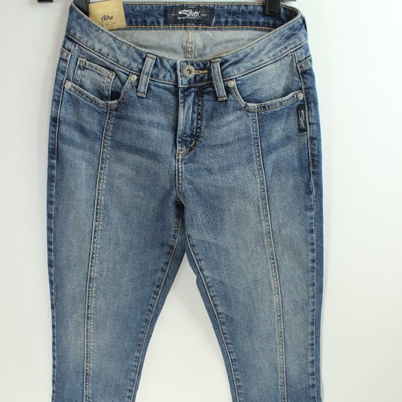 BLUE JEANS SILVER‎ AIKO Skinny Women's Size W24 L25 - Picture 1 of 12